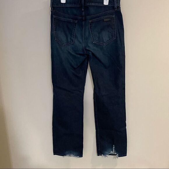 Joe’s Jeans dark wash rebel size 34 distressed hem - Picture 5 of 8